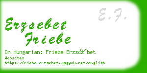 erzsebet friebe business card